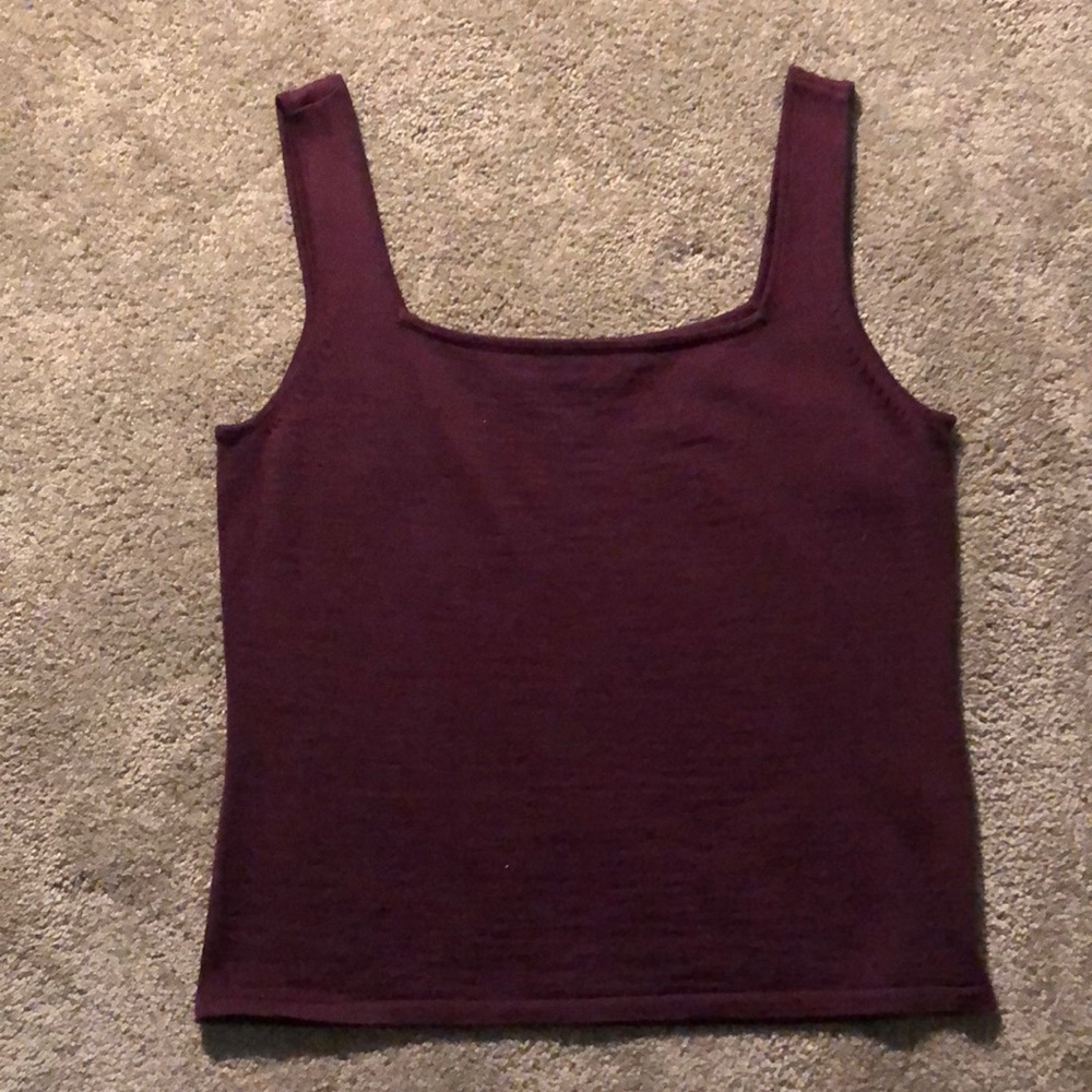 Plum Blouse - Knitted with Wide Strap